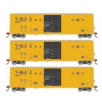 Athearn 18694 HO Scale 50' FMC 5347 Boxcar Railbox RBOX 3 Pack