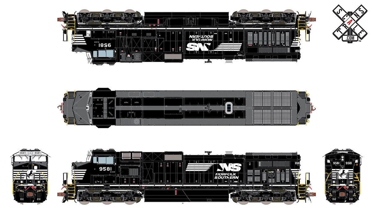 ScaleTrains 33478 Rivet HO Scale GE Dash 9 (C40-9W) Norfolk Southern NS 9581 DCC And LokSound - Image 2