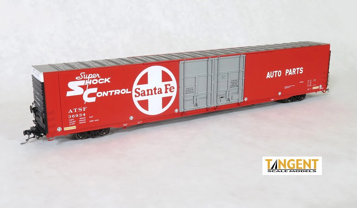 Tangent Scale Models 25023-01 HO Scale Greenville 86' Auto Parts Boxcar Santa Fe ATSF 36908