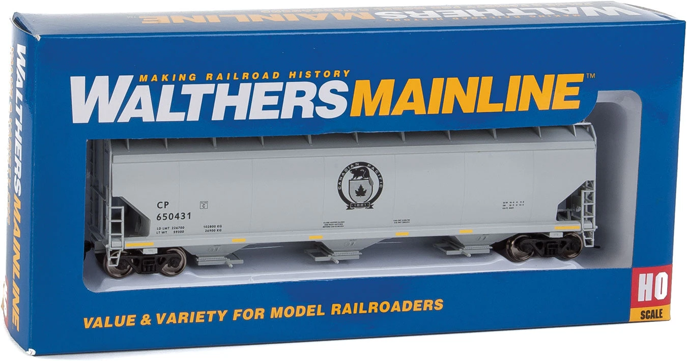 Walthers Mainline 910-7637 HO Scale 60' NSC 5150 3 Bay Covered Hopper Canadian Pacific CP 650431 - Image 2