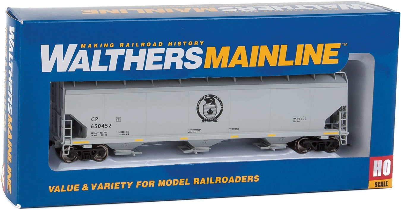 Walthers Mainline 910-7638 HO Scale 60' NSC 5150 3 Bay Covered Hopper Canadian Pacific CP 650452 - Image 2