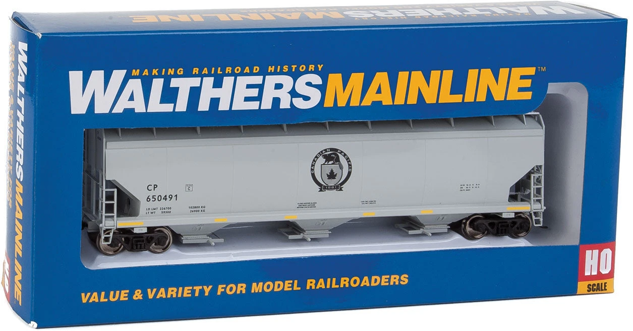 Walthers Mainline 910-7640 HO Scale 60' NSC 5150 3 Bay Covered Hopper Canadian Pacific CP 650491 - Image 2