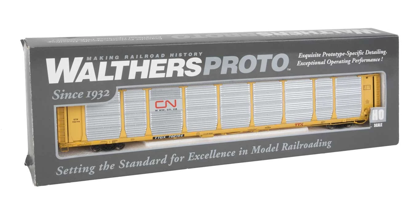Walthers Proto 920-101351 HO Scale 89' Bi-Level Auto Carrier Canadian National CN/GTW TTGX 702194 - Image 3