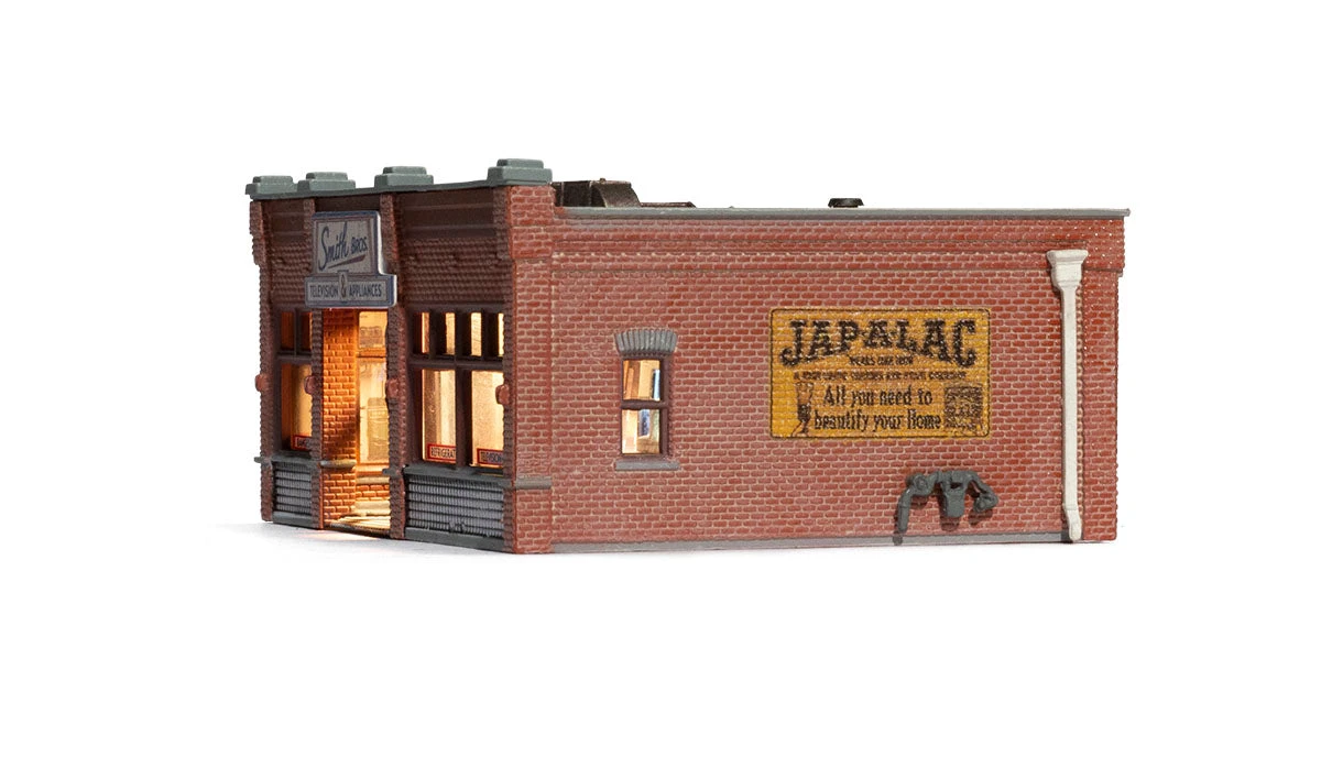 Woodland Scenics Woodland BR4959 N Scale Built Up Structure Smith Brothers TV & Appliance Store - Image 4